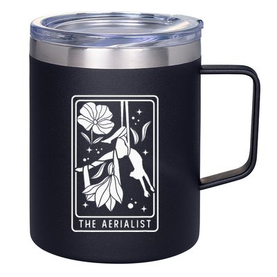 Aerialist Floral Acrobatics Dancer Aerial Silk Circus Sports 12oz Stainless Steel Coffee Mug