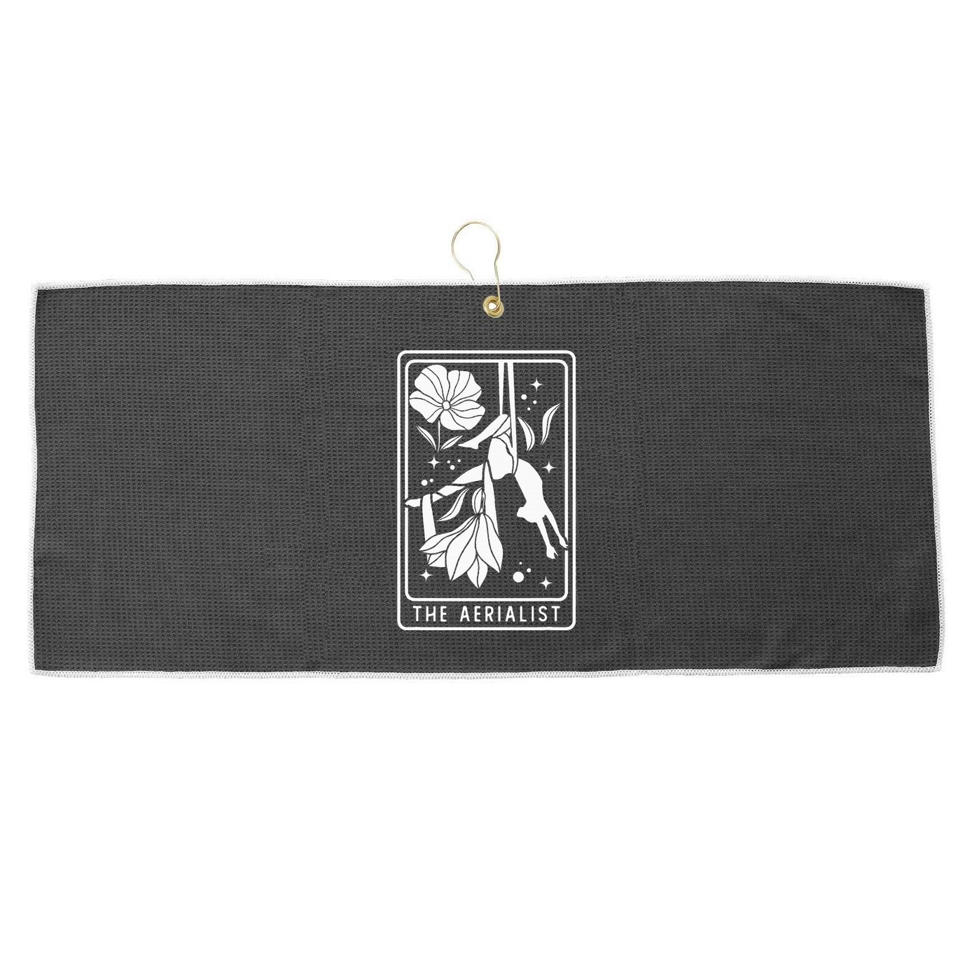 Aerialist Floral Acrobatics Dancer Aerial Silk Circus Sports Large Microfiber Waffle Golf Towel