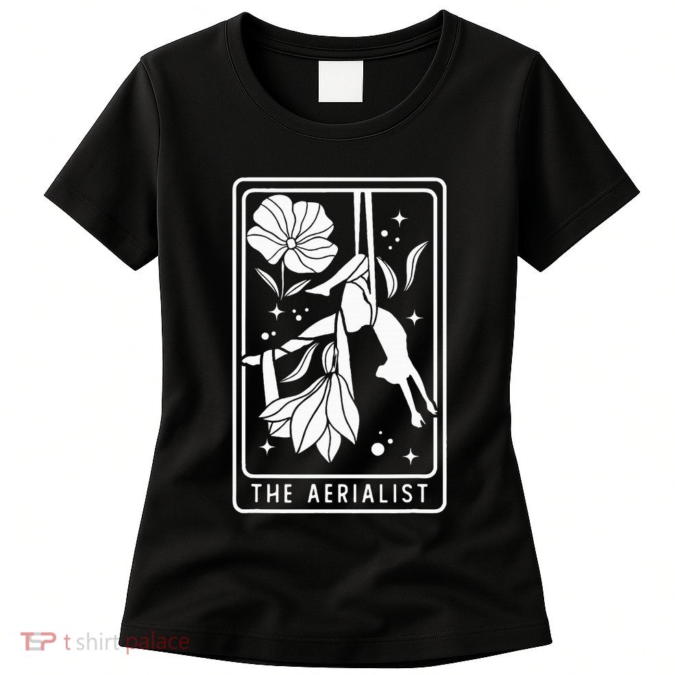 Aerialist Floral Acrobatics Dancer Aerial Silk Circus Sports Womens T-Shirt