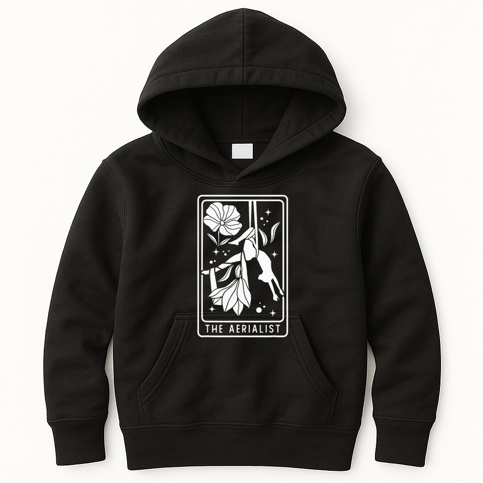 Aerialist Floral Acrobatics Dancer Aerial Silk Circus Sports Kids Hoodie
