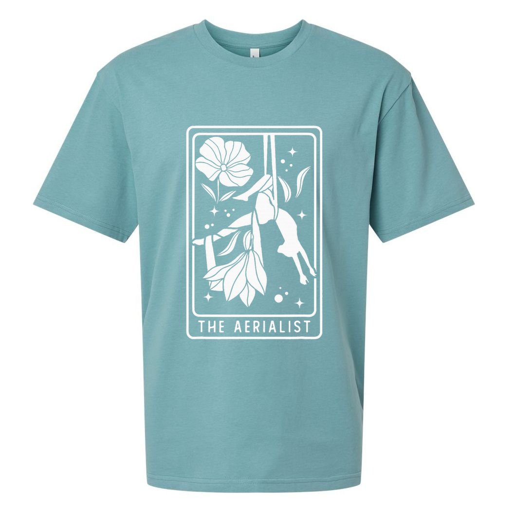 Aerialist Floral Acrobatics Dancer Aerial Silk Circus Sports Sueded Cloud Jersey T-Shirt