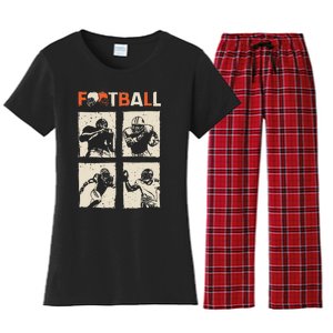 American Football Women's Flannel Pajama Set