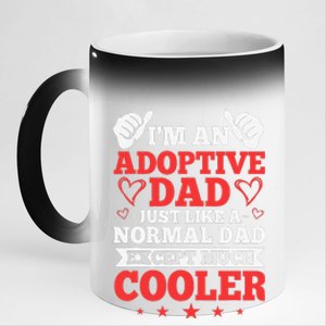 Adopted Father Adoptive Dad Fathers Day Happy Adoption Day 11oz Black Color Changing Mug