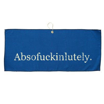Absofukinlutely Funny Large Microfiber Waffle Golf Towel