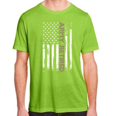 American Flag Army Retired Military Army Gift Adult ChromaSoft Performance T-Shirt