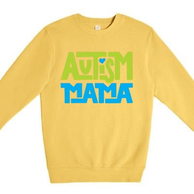 Autistic Family Autism Mama Gift Premium Crewneck Sweatshirt