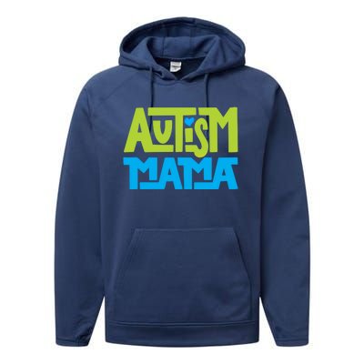 Autistic Family Autism Mama Gift Performance Fleece Hoodie