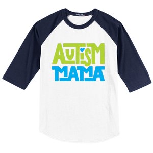 Autistic Family Autism Mama Gift Baseball Sleeve Shirt