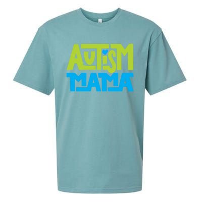 Autistic Family Autism Mama Gift Sueded Cloud Jersey T-Shirt