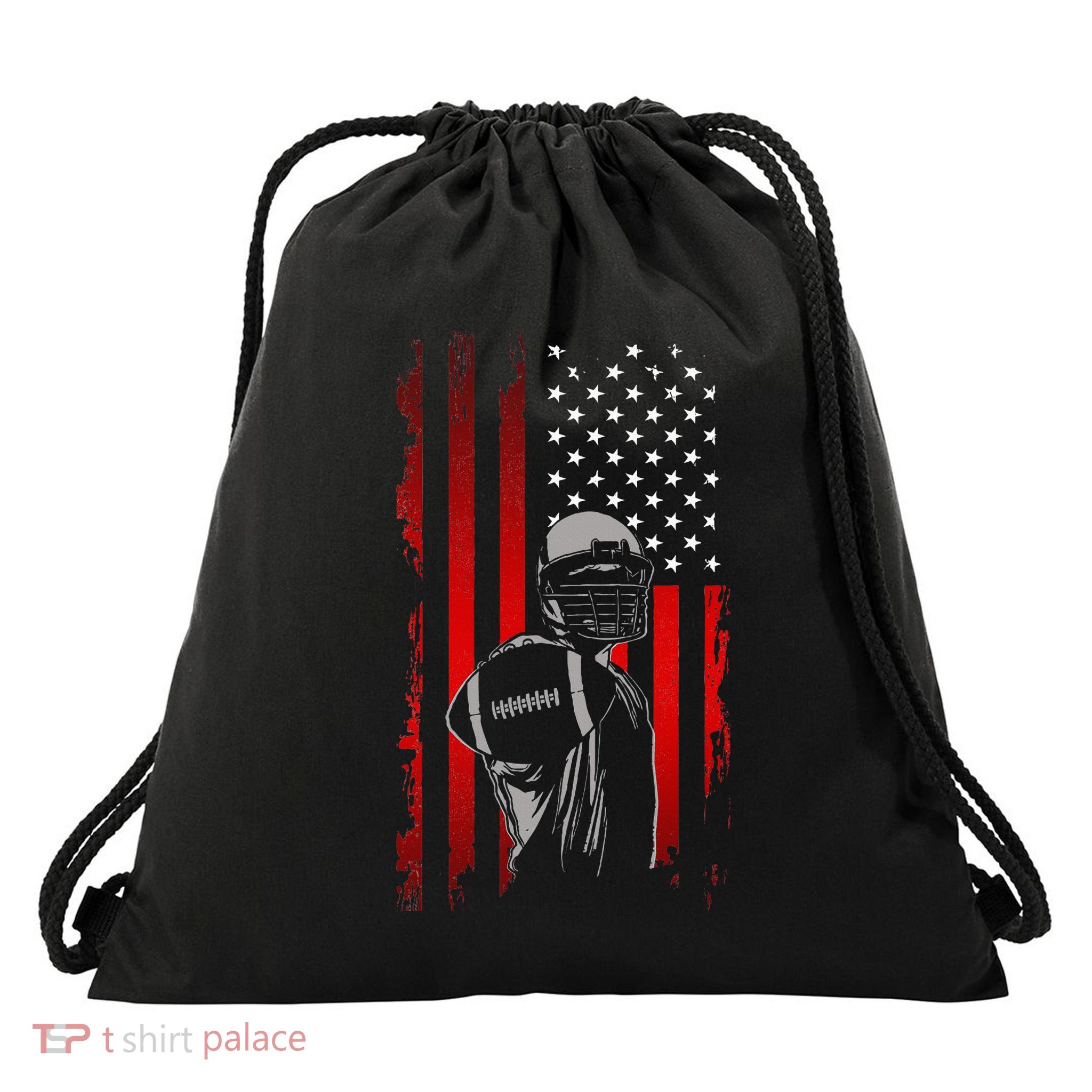 American Football Drawstring Bag