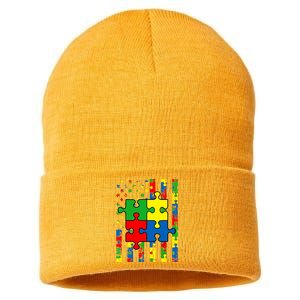 American Flag Autism Awareness Baby Boy Girl Sustainable Knit Beanie