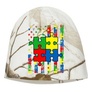 American Flag Autism Awareness Baby Boy Girl Kati - Camo Knit Beanie