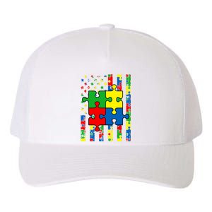 American Flag Autism Awareness Baby Boy Girl Yupoong Adult 5-Panel Trucker Hat