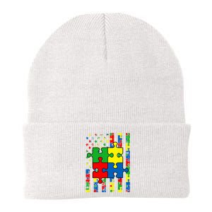 American Flag Autism Awareness Baby Boy Girl Knit Cap Winter Beanie