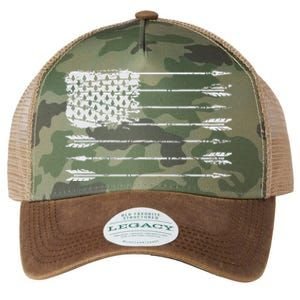 American Flag Arrow Archery Bowhunting Gifts Archer Hunter Legacy Tie Dye Trucker Hat