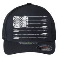 American Flag Arrow Archery Bowhunting Gifts Archer Hunter Flexfit Unipanel Trucker Cap