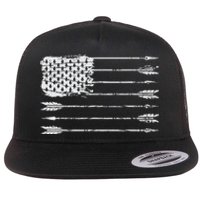 American Flag Arrow Archery Bowhunting Gifts Archer Hunter Flat Bill Trucker Hat