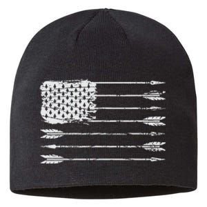 American Flag Arrow Archery Bowhunting Gifts Archer Hunter Sustainable Beanie