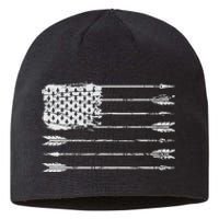 American Flag Arrow Archery Bowhunting Gifts Archer Hunter Sustainable Beanie