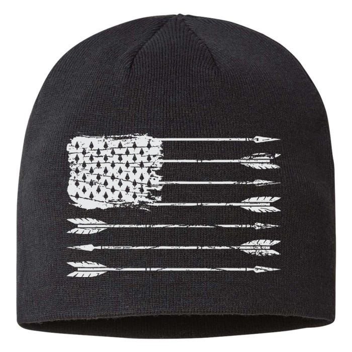 American Flag Arrow Archery Bowhunting Gifts Archer Hunter Sustainable Beanie