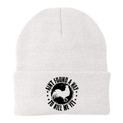 AinT Found A Way To Kill Me Yet Vintage Rooster Beanie