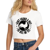 AinT Found A Way To Kill Me Yet Vintage Rooster Crop Top