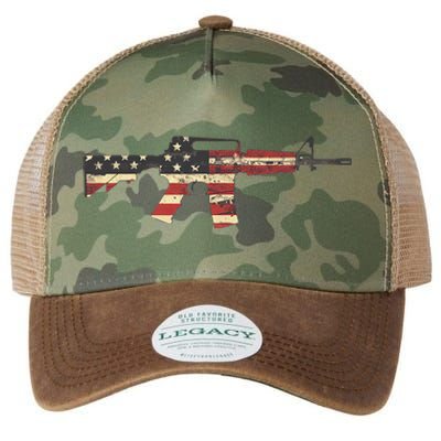 American Flag Ar15 Legacy Tie Dye Trucker Hat