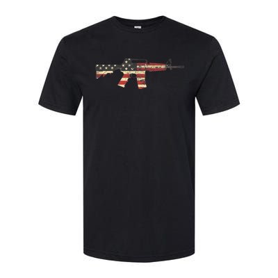 American Flag Ar15 Softstyle® CVC T-Shirt