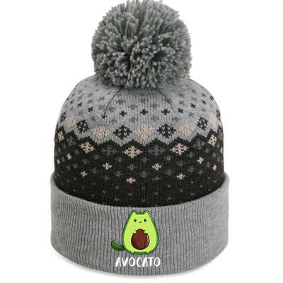 Avocato Funny Avocado Lover Cat The Baniff Cuffed Pom Beanie