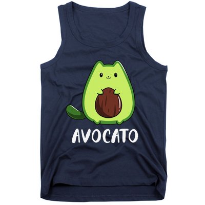 Avocato Funny Avocado Lover Cat Tank Top