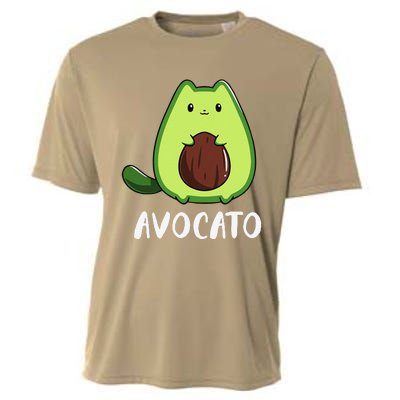 Avocato Funny Avocado Lover Cat Cooling Performance Crew T-Shirt