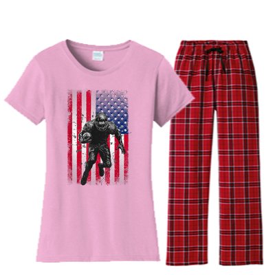 American Football Women's Flannel Pajama Set