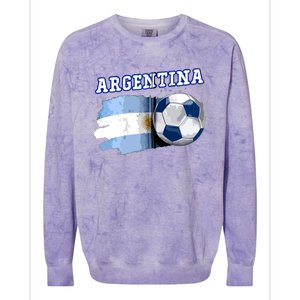 Argentinian Flag Argentina Soccer Fans Support Team Citizens Zip Hoodie Colorblast Crewneck Sweatshirt