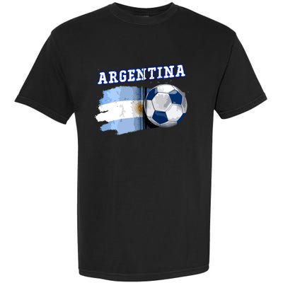 Argentinian Flag Argentina Soccer Fans Support Team Citizens Zip Hoodie Garment-Dyed Heavyweight T-Shirt