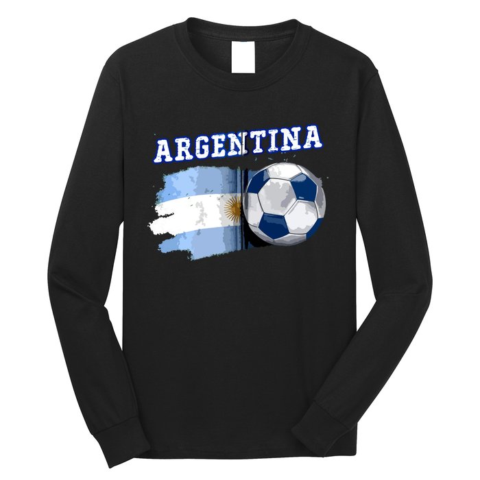 Argentinian Flag Argentina Soccer Fans Support Team Citizens Zip Hoodie Long Sleeve Shirt