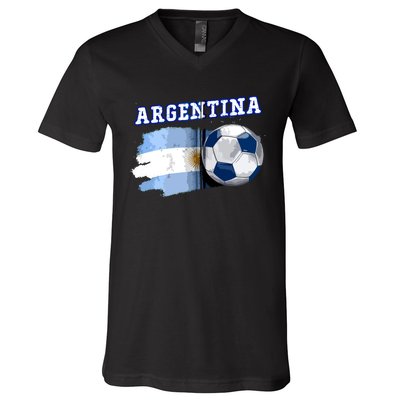 Argentinian Flag Argentina Soccer Fans Support Team Citizens Zip Hoodie V-Neck T-Shirt