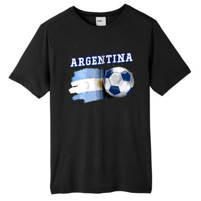 Argentinian Flag Argentina Soccer Fans Support Team Citizens Zip Hoodie Tall Fusion ChromaSoft Performance T-Shirt