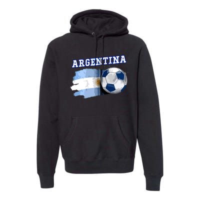 Argentinian Flag Argentina Soccer Fans Support Team Citizens Zip Hoodie Premium Hoodie