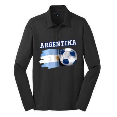 Argentinian Flag Argentina Soccer Fans Support Team Citizens Zip Hoodie Silk Touch Performance Long Sleeve Polo