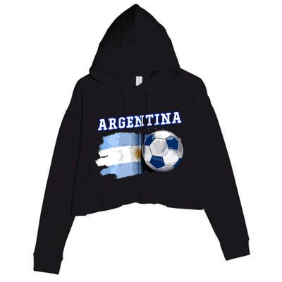 Argentinian Flag Argentina Soccer Fans Support Team Citizens Zip Hoodie Crop Fleece Hoodie