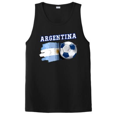 Argentinian Flag Argentina Soccer Fans Support Team Citizens Zip Hoodie PosiCharge Competitor Tank