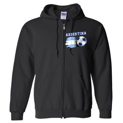 Argentinian Flag Argentina Soccer Fans Support Team Citizens Zip Hoodie Full Zip Hoodie