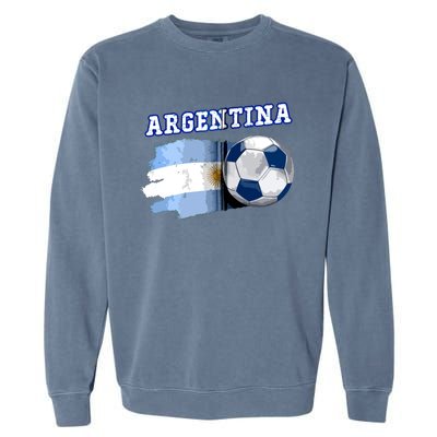 Argentinian Flag Argentina Soccer Fans Support Team Citizens Zip Hoodie Garment-Dyed Sweatshirt