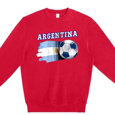 Argentinian Flag Argentina Soccer Fans Support Team Citizens Zip Hoodie Premium Crewneck Sweatshirt