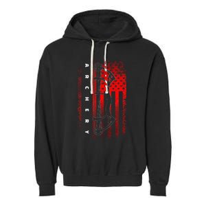 American Flag Archery Garment-Dyed Fleece Hoodie