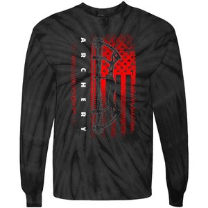 American Flag Archery Tie-Dye Long Sleeve Shirt