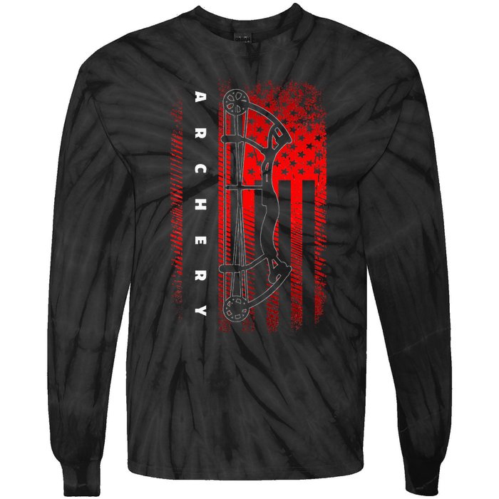 American Flag Archery Tie-Dye Long Sleeve Shirt