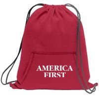 America First Sweatshirt Cinch Pack Bag