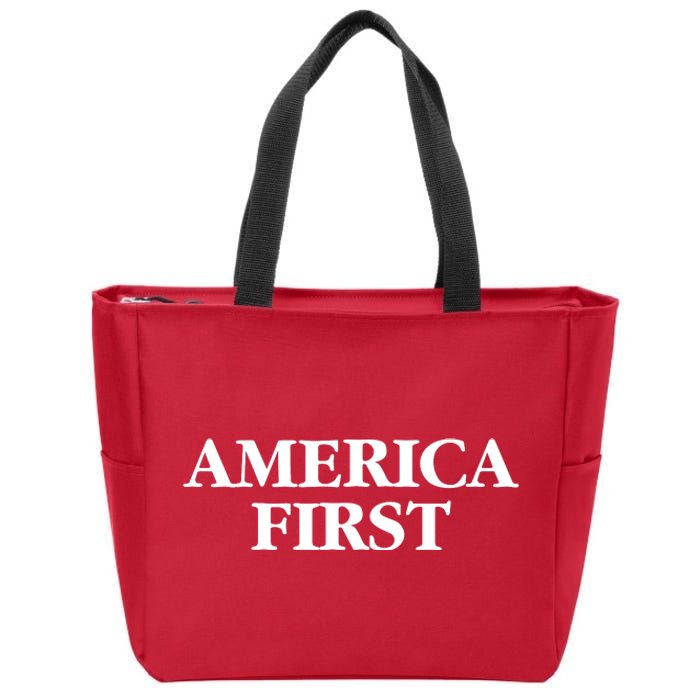 America First Zip Tote Bag