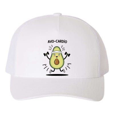 Avocardio Funny Avocado Fitness Illustration Yupoong Adult 5-Panel Trucker Hat